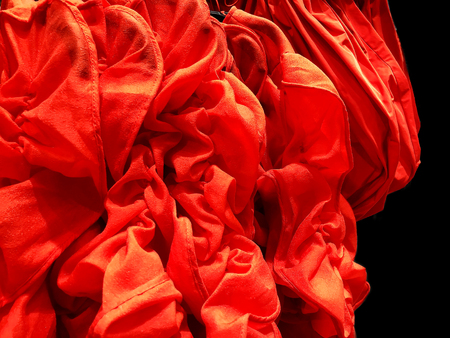 Top view of cloth textile surface. Knitted fabric texture.の写真素材