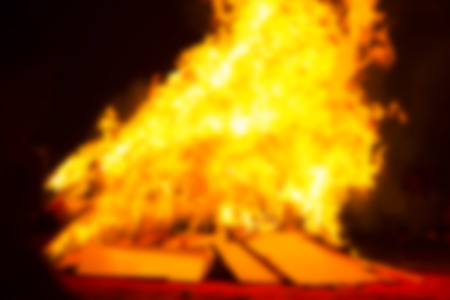 Abstract blur background. Festive Lag Baomer bonfires in Israelの写真素材