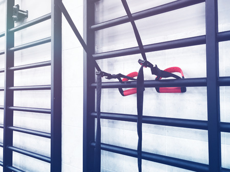 Fitness club. Equipment, gym apparatus. Image of a fitness equipment in gym