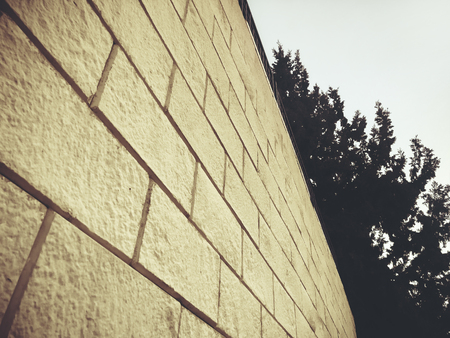 Close up of stone background, texture of stone brick wall.の写真素材
