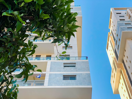 High residential building in Rishon Lezion, Israelの写真素材