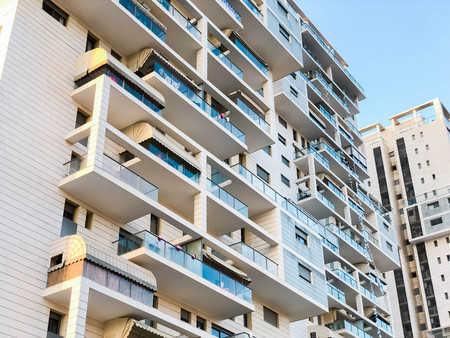 High residential building in Rishon Lezion, Israelの写真素材