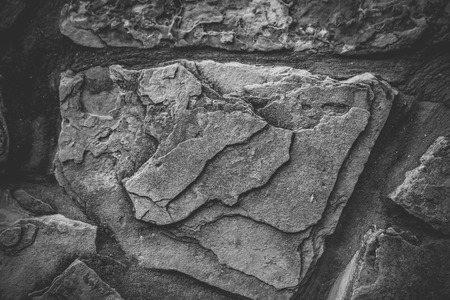 Close up of natural stone wall. Stone wall texture.の写真素材