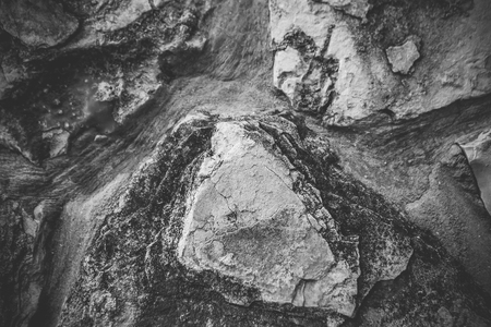 Close up of natural stone wall. Stone wall texture.の写真素材