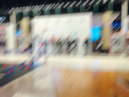 Abstract motion blur effect. Shopping mall as background, bokeh.の写真素材