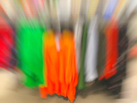 Abstract motion blur effect. Shopping mall as background, bokeh.の写真素材