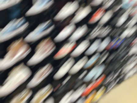 Abstract motion blur effect. Shopping mall as background, bokeh.の写真素材