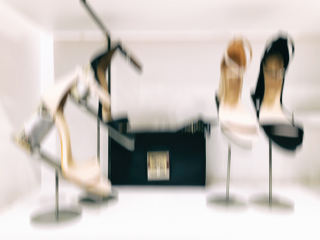 Abstract motion blur effect. Shopping mall as background, bokeh.の写真素材