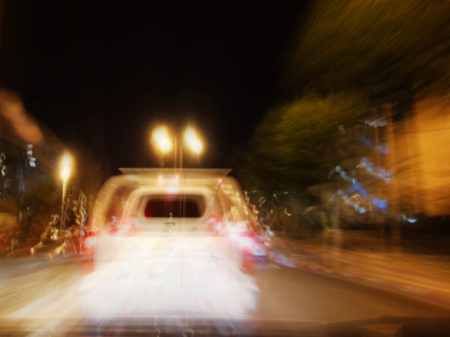Abstract motion blur effect. Cars on the road
