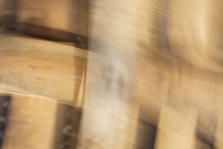 Wooden pallet close up shot. Abstract motion blur effectの写真素材