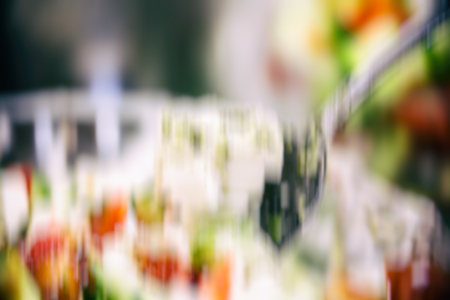 Picture blurred for background abstract. Blur food in restaurant.の写真素材