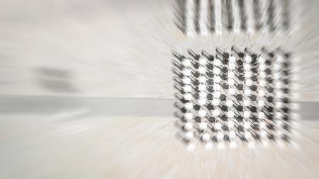 Empty chairs view from above, audience concept. Abstract motion blur effect