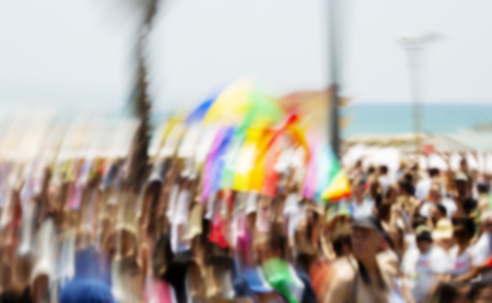 rainbow flag, abstract motion blur effect