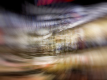 Abstract motion blur effect. The lights of the streetsの写真素材