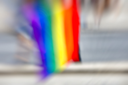 Gay rainbow flag, abstract motion blur effectの写真素材