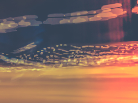 Abstract motion blur effect. The lights of the streets. View from the car.の写真素材