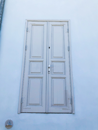 Doors of private modern houses on the streets in Rishon Le Zion, Israel.の写真素材