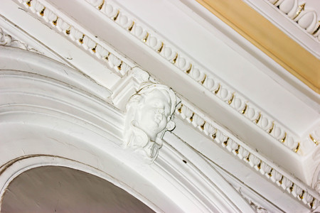 Details of Art-Nouveau decor of facade in Old Tbilisi, Georgiaの写真素材