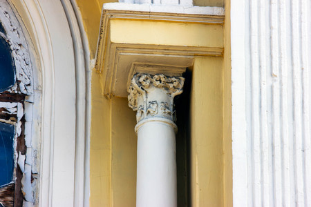 Details of Art-Nouveau decor of facade in Old Tbilisi, Georgia