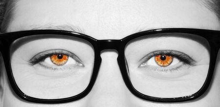 A beautiful insightful look woman's eye. Close up shotの写真素材