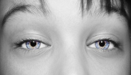 A beautiful insightful look boy's eye. Close up shotの写真素材
