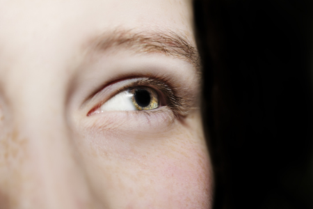 A beautiful insightful look eye. Close up shot.の写真素材