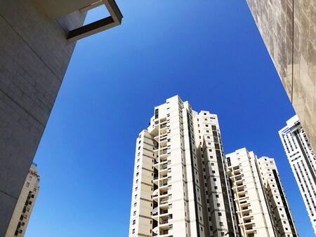 Bat Yam, ISRAEL  March 26, 2019: Residential building and trees  in Bat Yam, Israel.のeditorial素材