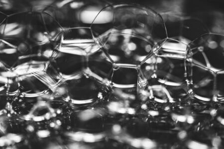 An artful colorful background with bubbles. Abstract background.の写真素材