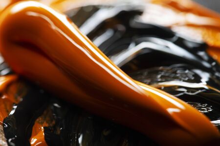 Abstract painted background. Background was painted with a lot of orange color.
