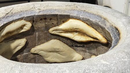 Georgian bread baked in clay oven. Shotis Puri.Fresh with a crispy crust