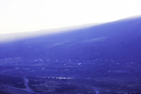 mountains near Mtskheta town in country Georgia.の写真素材