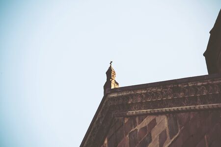 Beautiful view of the Svetitskhoveli Orthodox Cathedral in Mtskheta, Georgia.の写真素材