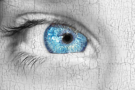 Little boy's eye. A close-up view.