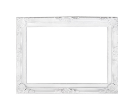 Romantic white frame, isolatedの写真素材