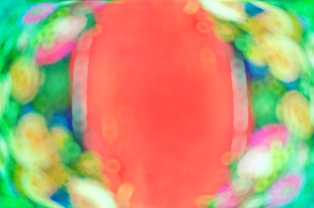 Green red blurred floral ornament backgroundの写真素材