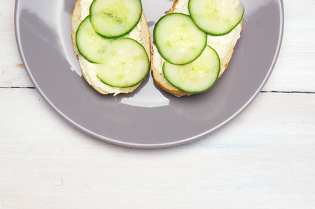 Diet sandwiches with cucumberの写真素材