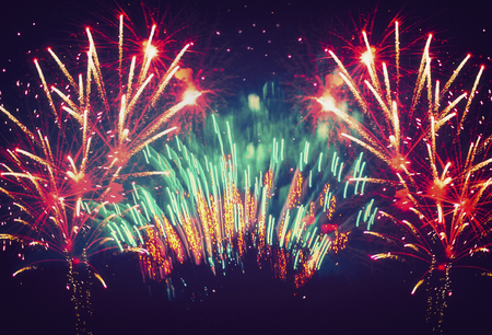 Colorful Holiday Firework, festive backgroundの写真素材