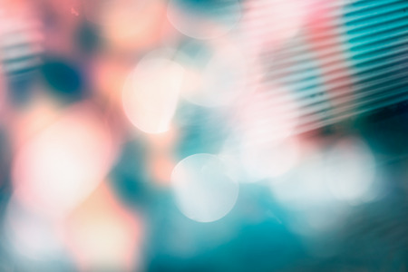 Red blue turquoise city  urban bokeh background