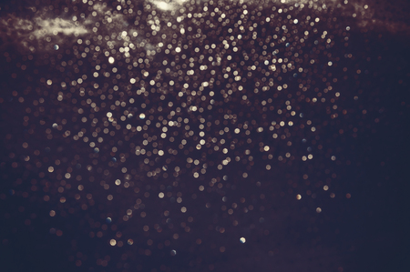 Bokeh lighting at dark backgroundの写真素材