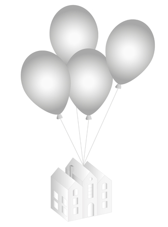 balloons houseのイラスト素材