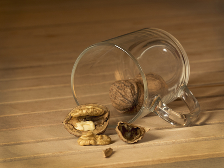 walnut glass still lifeの写真素材
