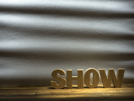 show word sign on gray wavy backgroundの写真素材