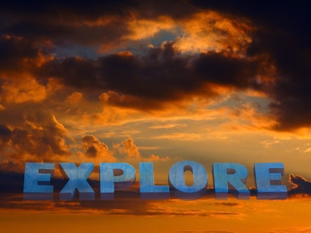 Represents the concept of adventure tourism freedom intelligence travel etcの写真素材