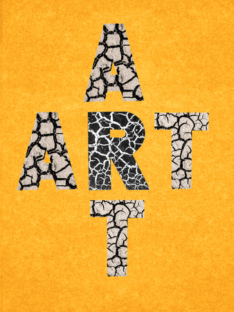 art icon volume letters on a light backgroundの写真素材
