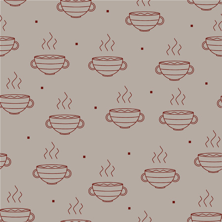 Soup seamless patternのイラスト素材
