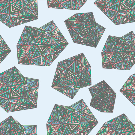 Polyhedro seamless patternのイラスト素材