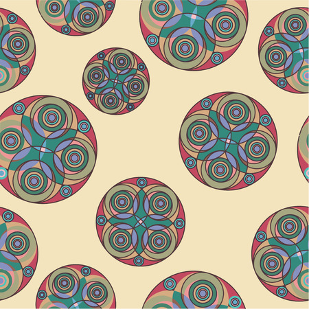 Circle seamless patternのイラスト素材