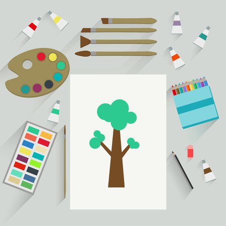 Artist workplaceのイラスト素材