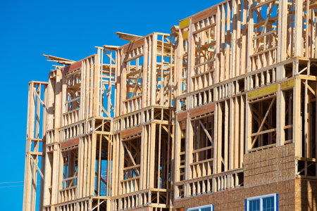 condominium or apartment construction frame real estate framework