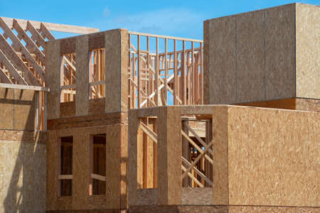 construction of a plywood new frame building beam material real wall